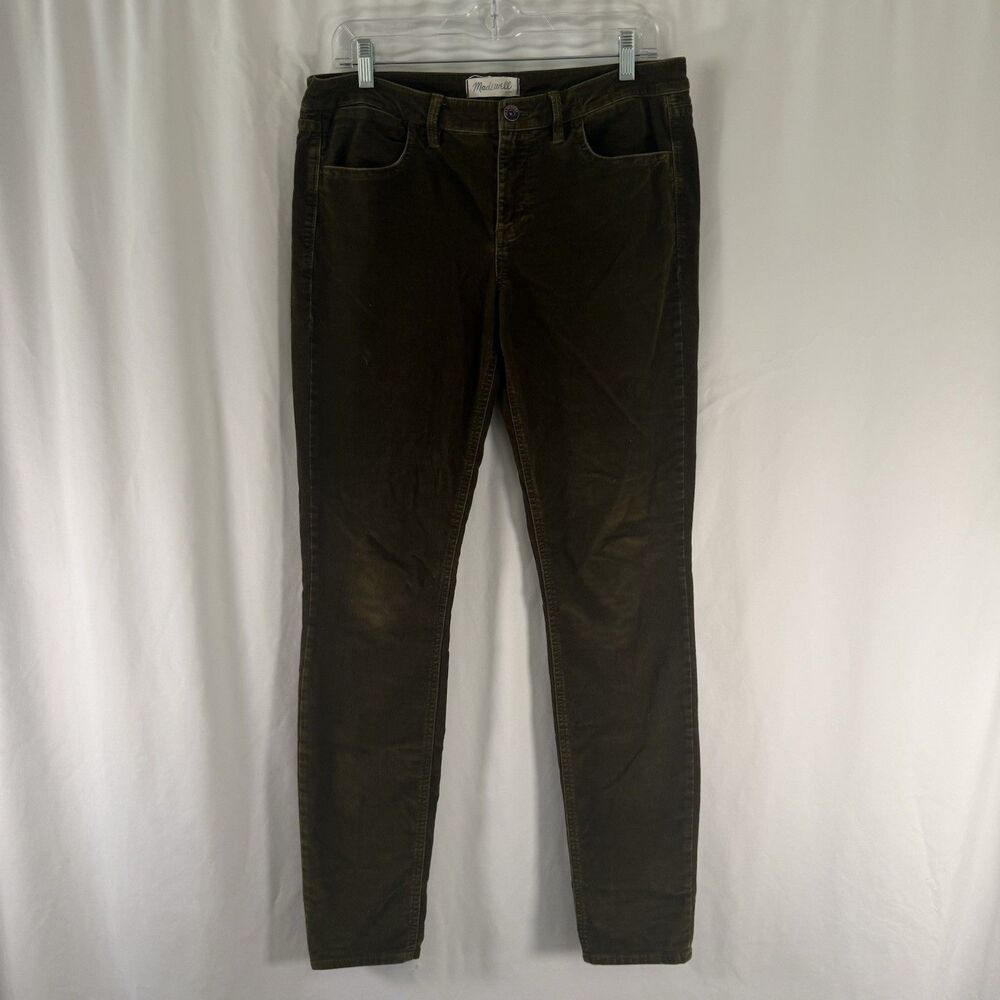 Madewell Corduroy Pants Women's 31x32 Grey Mid Rise Tapered Cotton Blend